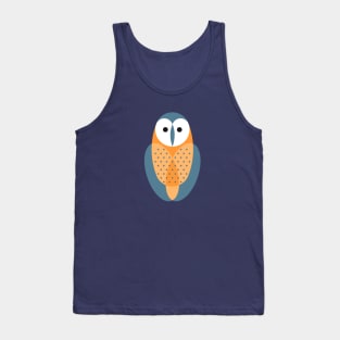 Barn Owl on night blue Tank Top